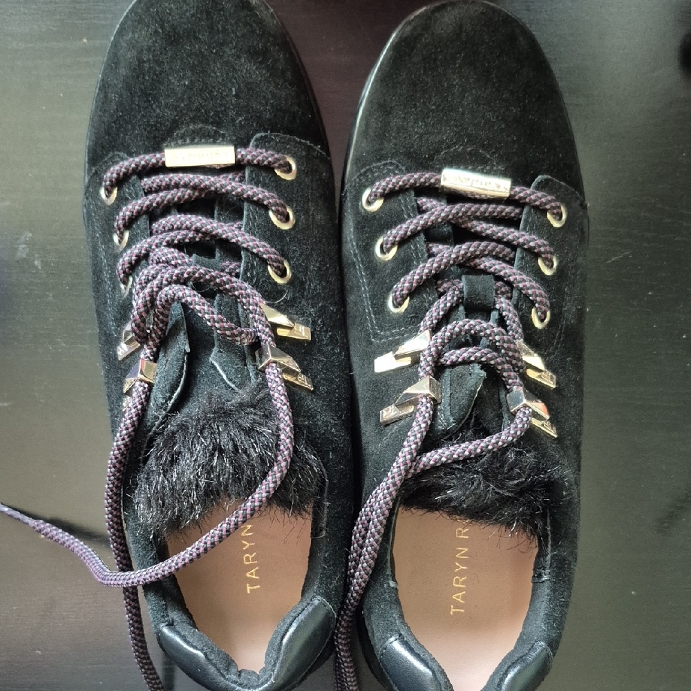 Taryn Rose Black Women's Suede Shoes